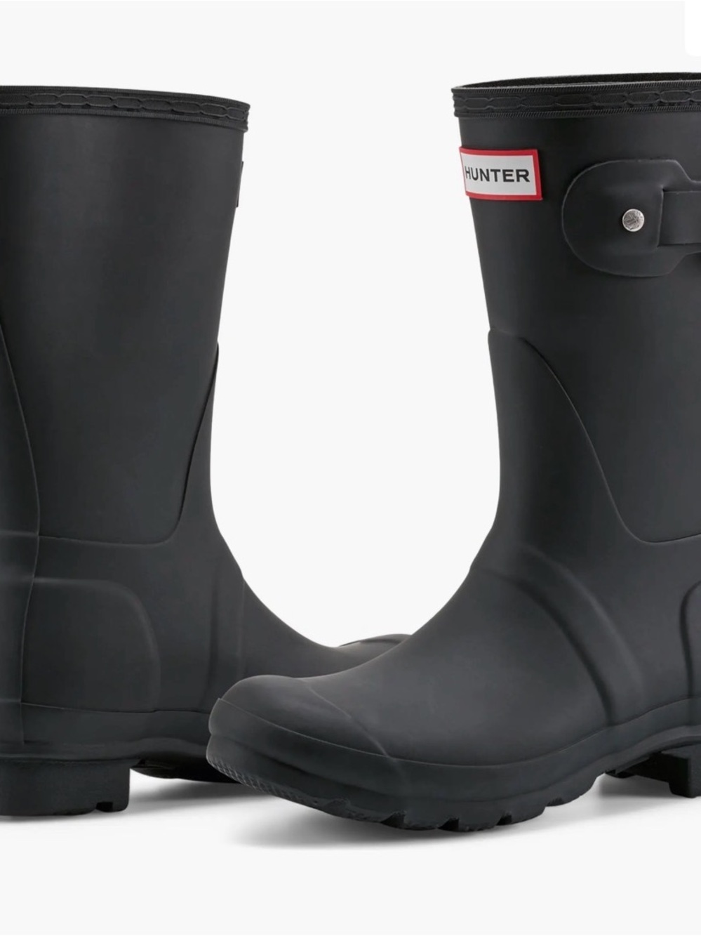 Hunter Original Short Waterproof Black Rain Boots - Picture 2 of 5